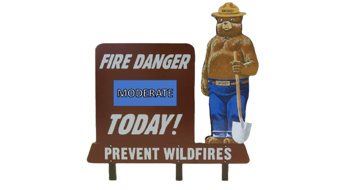 Moderate fire danger